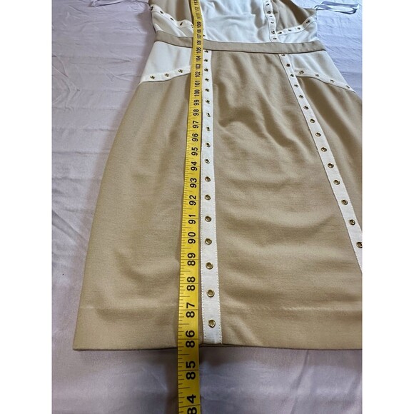 Bebe color block bandage dress in shades of beige and cream, size M - Picture 4 of 13
